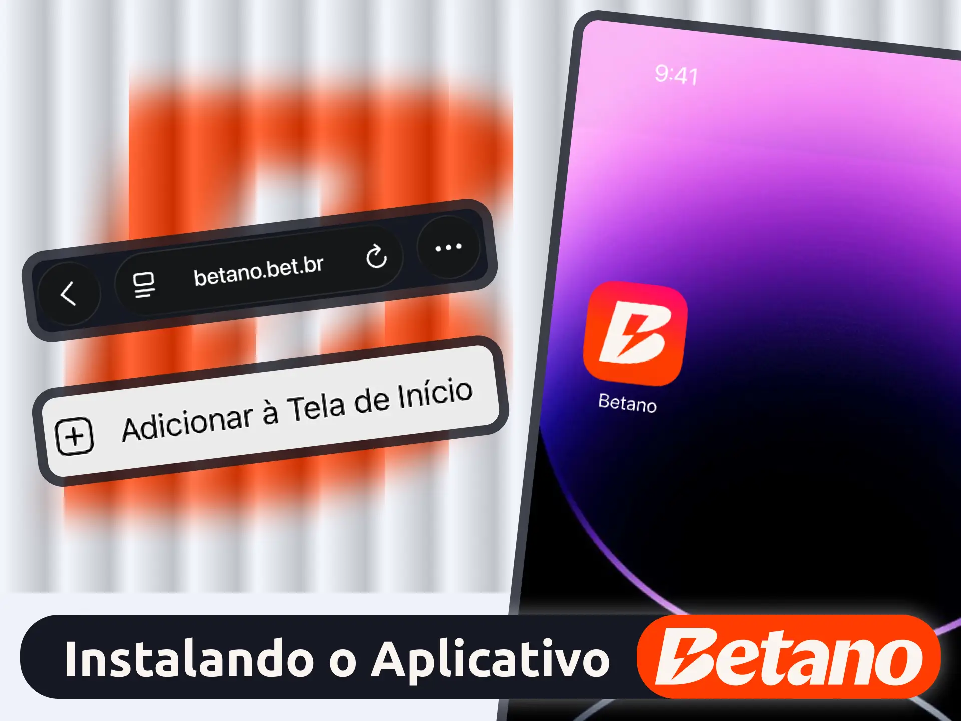 Instale o aplicativo através do site oficial da marca Betano.