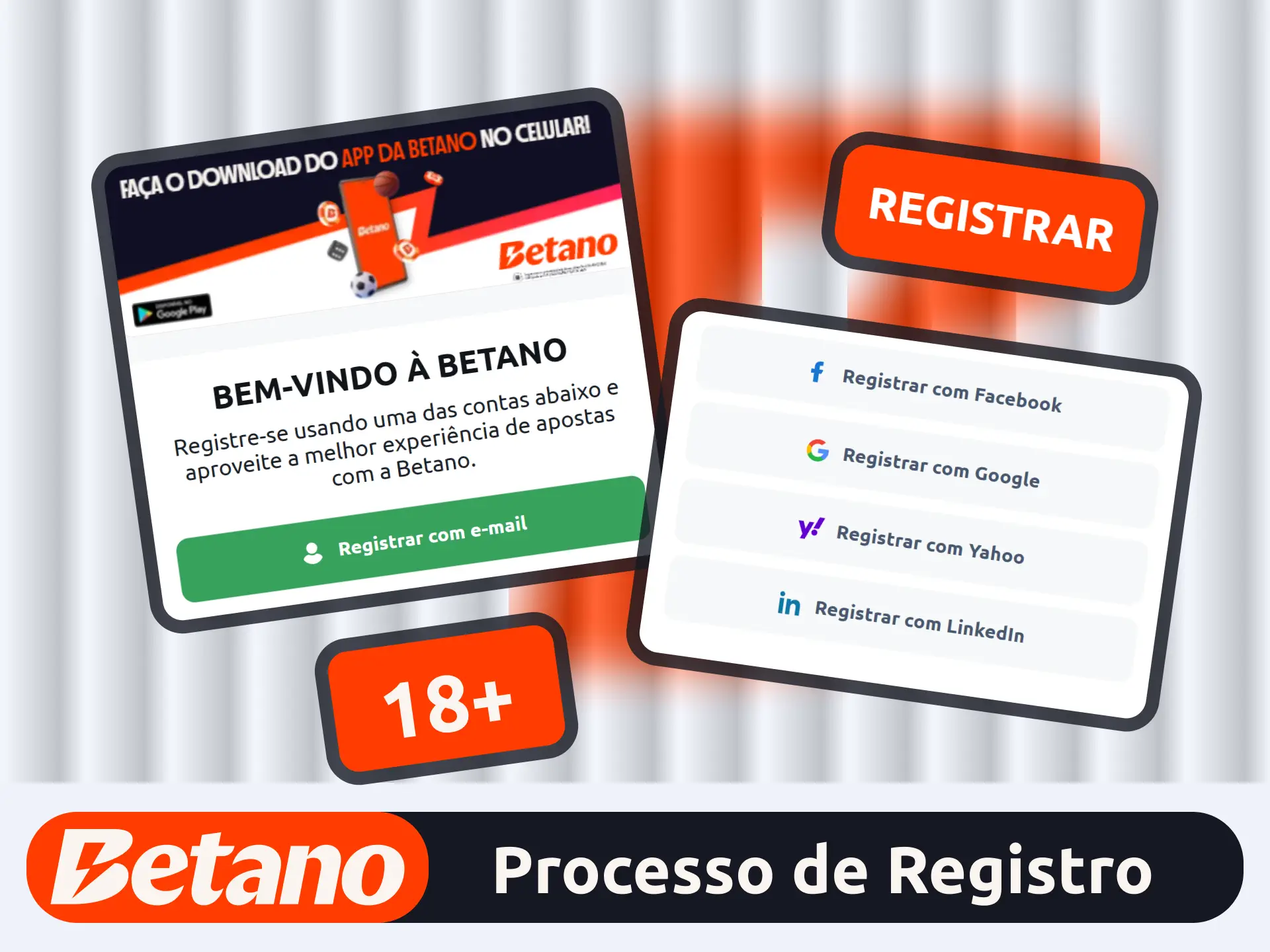 Crie sua conta de usuário no site oficial da Betano.