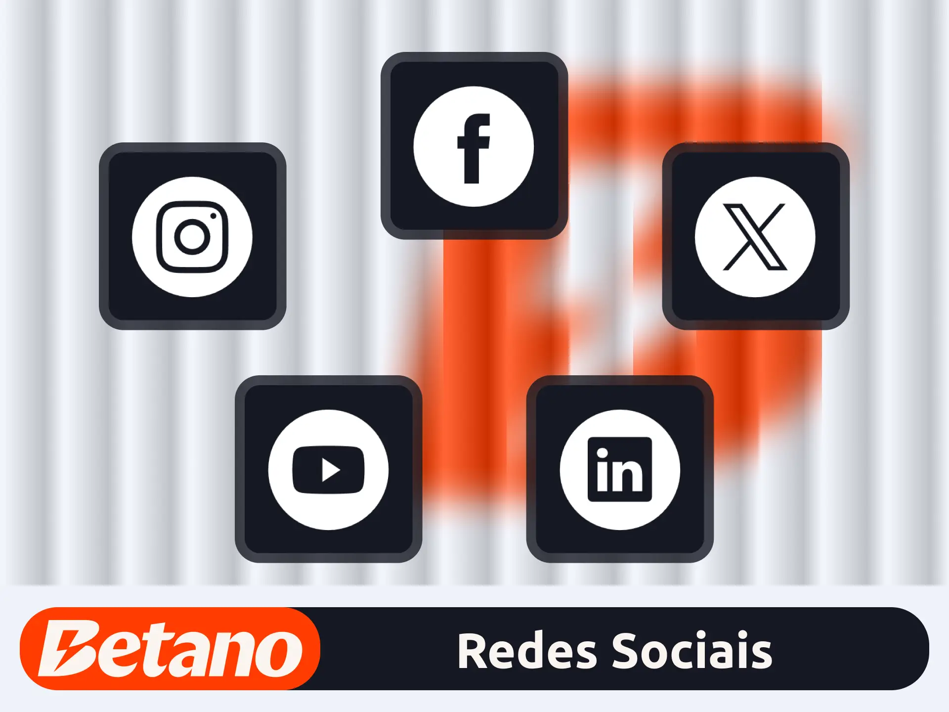 Siga as redes sociais no site oficial da plataforma Betano.
