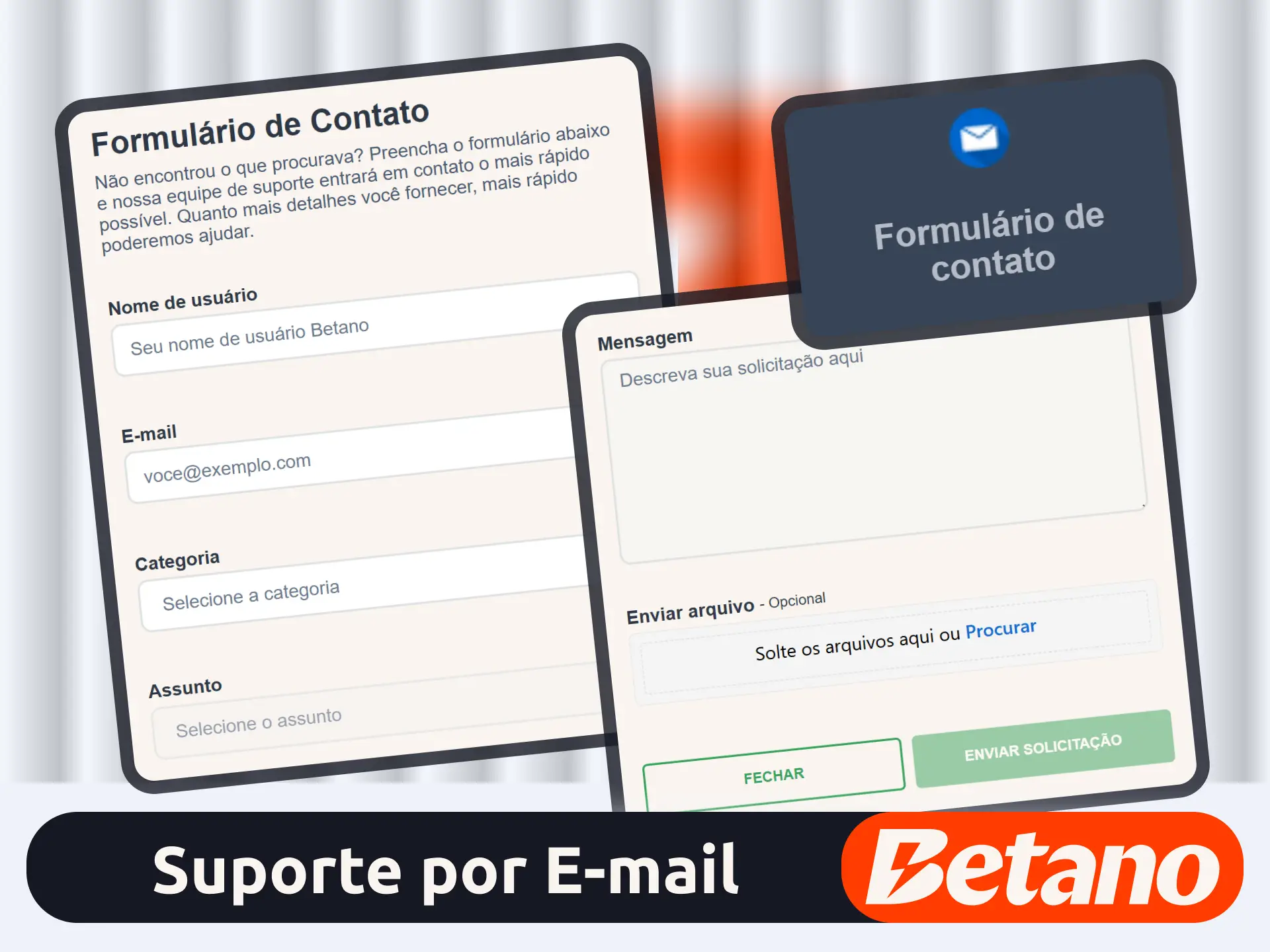 Envie suas dúvidas por e-mail no site oficial da Betano.