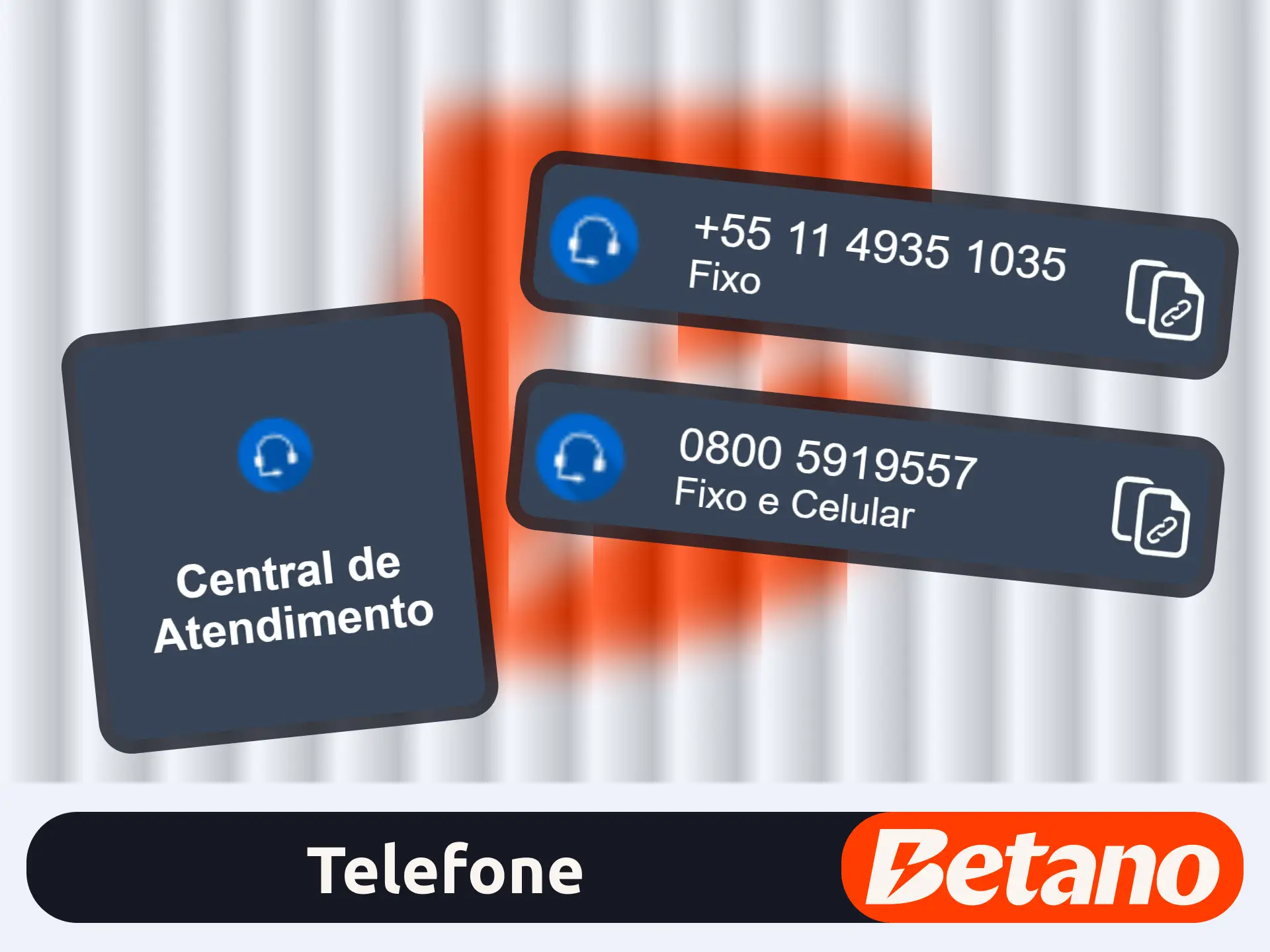 Ligue para o suporte direto no site oficial da Betano.