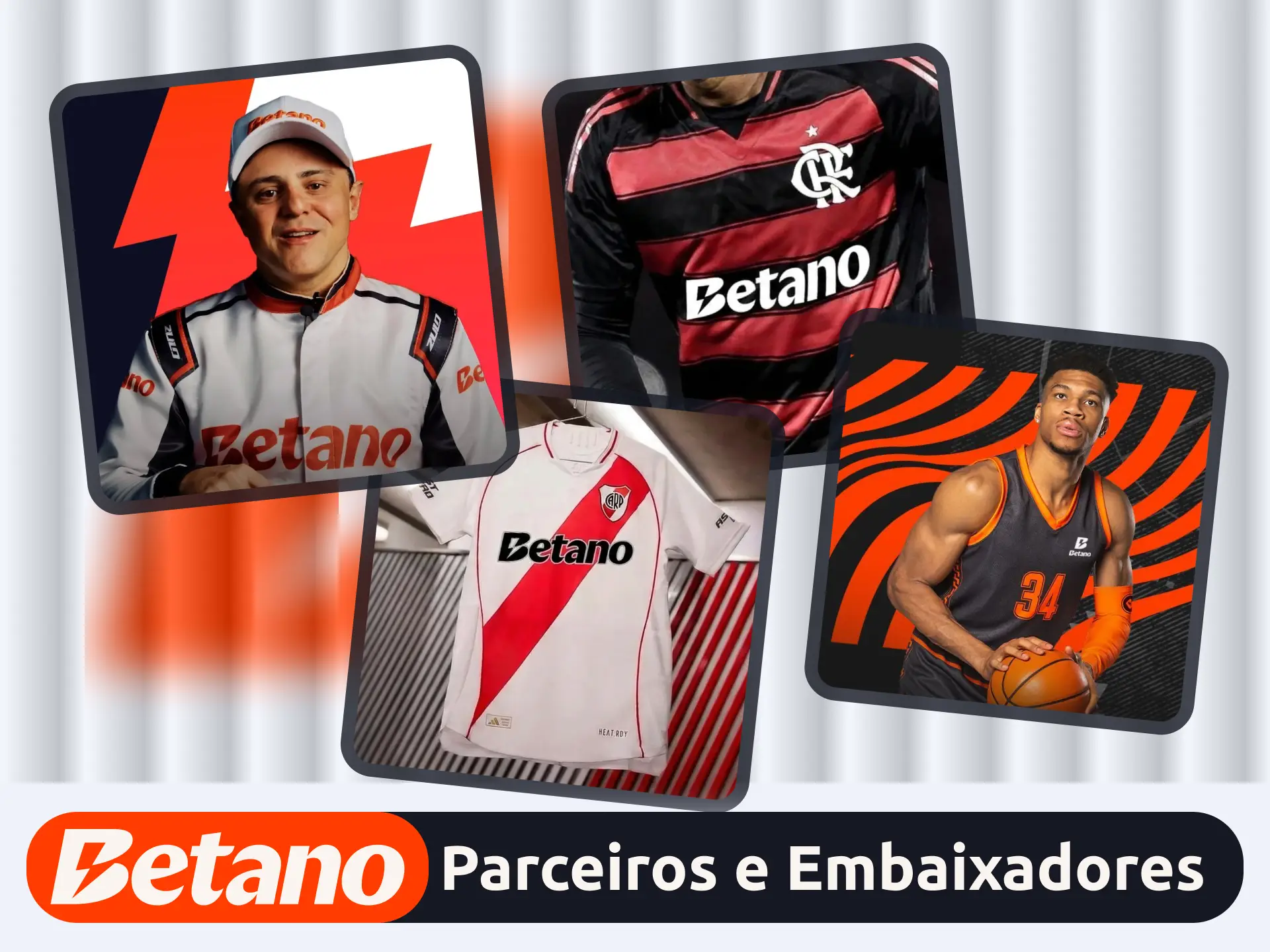 Veja os embaixadores mundiais no site oficial da marca Betano.