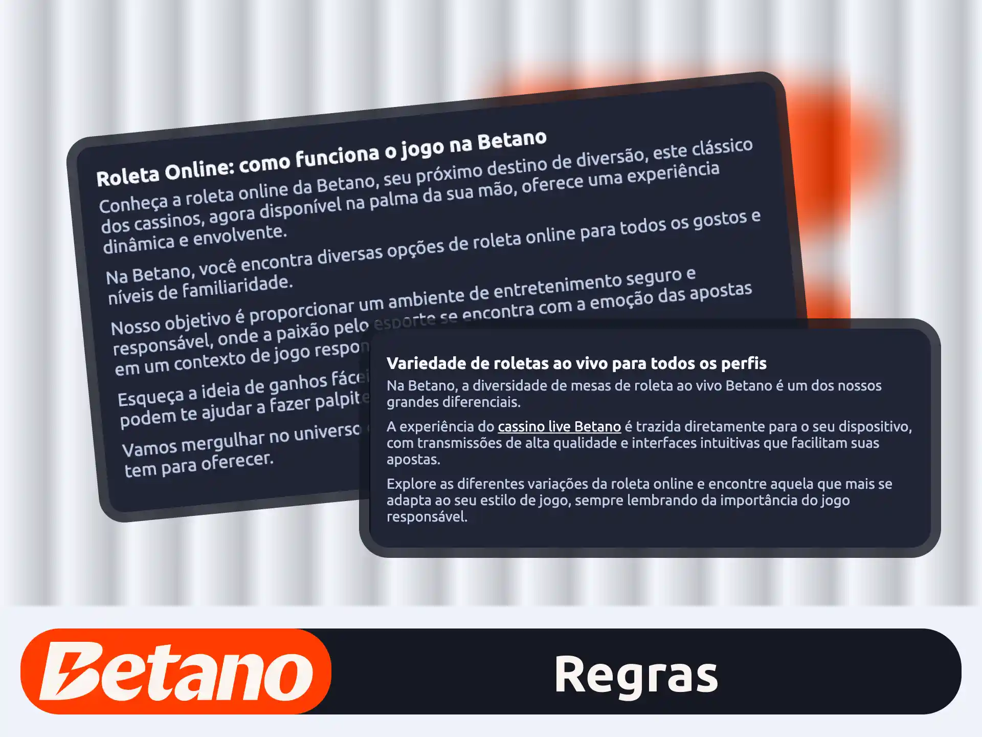 Viva partidas na roleta Betano e acompanhe dealers reais em tempo real.